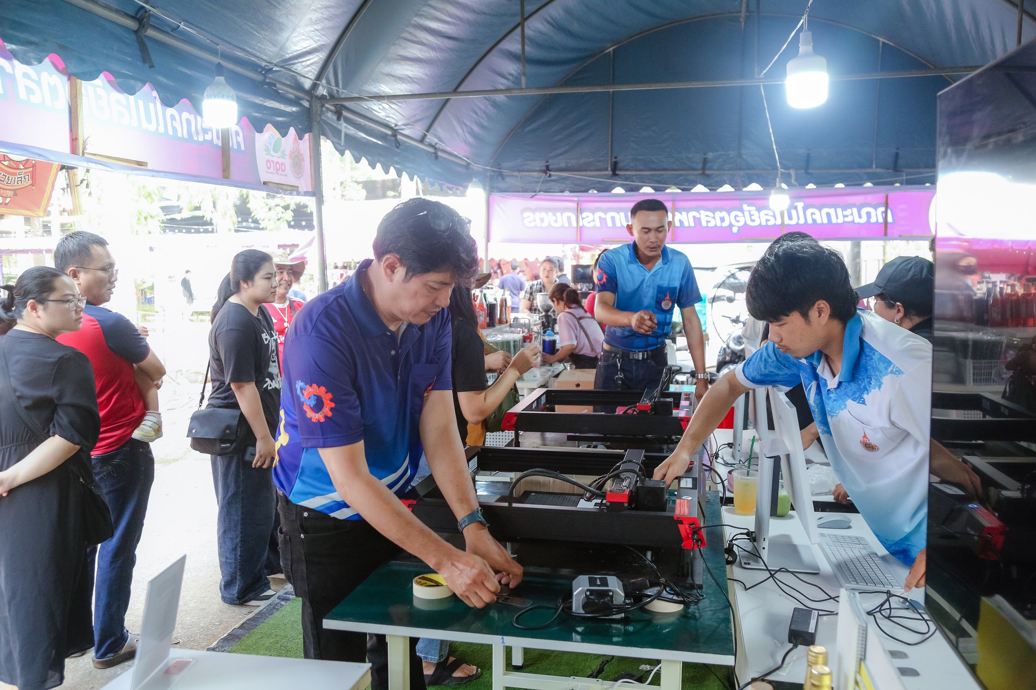 กิจกรรมการใช้งาน Mini CNC และ เครื่องแกะสลักเลเซอร์